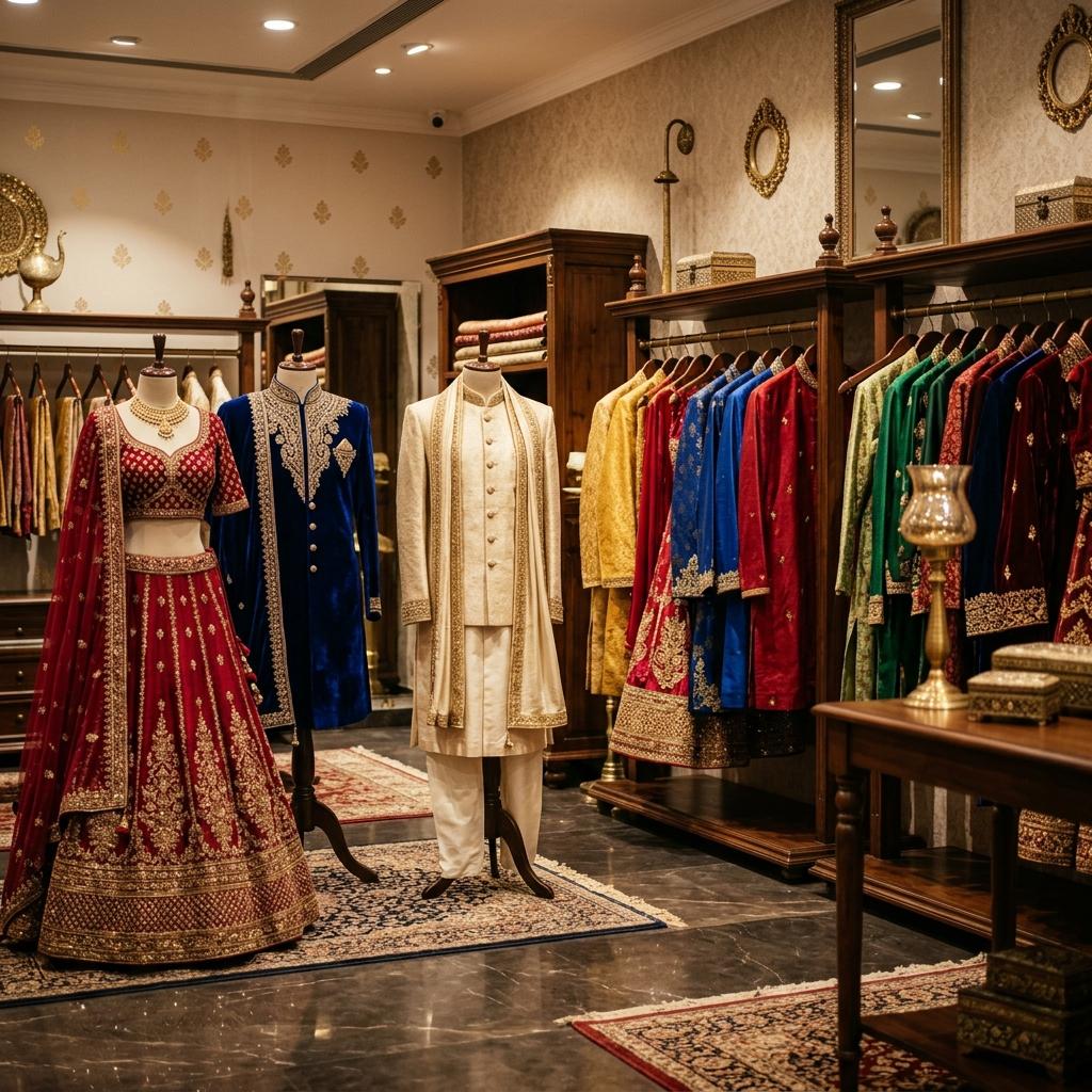Traditional wear at Lakshmi Narayana Silk Palace